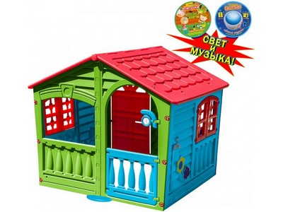 Игровой домик Фермер со звонком красно-зелено-голубой