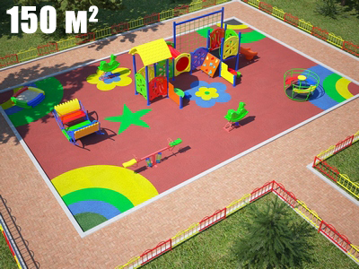 Площадка для детского сада 10х15 Вариант-1