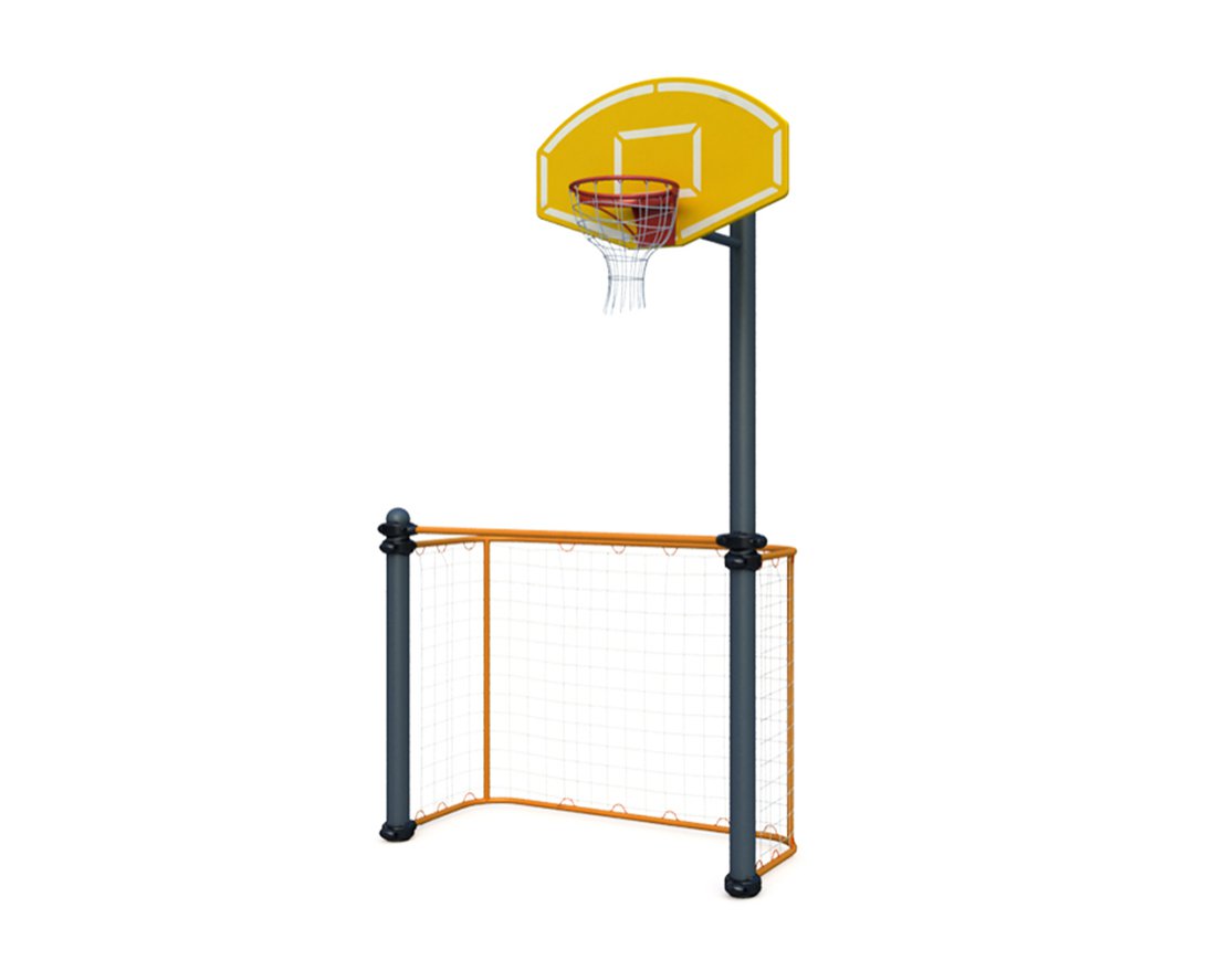 Ворота для игры в мяч и баскетбольная стойка